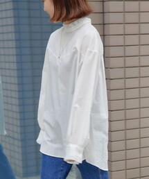 green label relaxing | フリル ネック ブラウス ストライプ(シャツ/ブラウス)