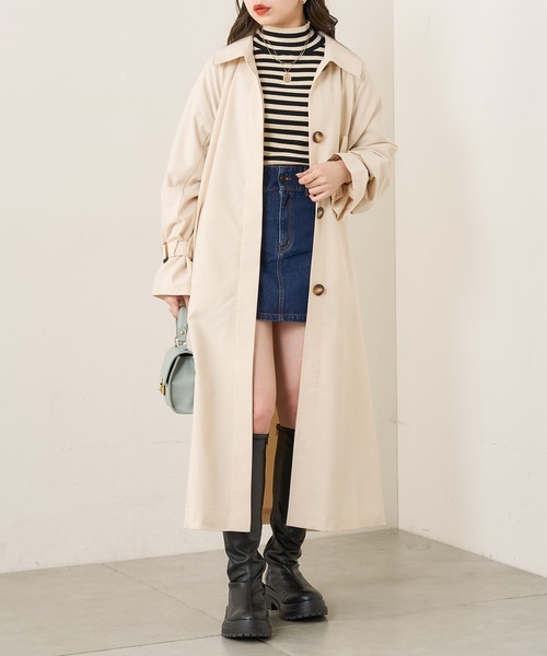 Chico（チコ）の「台形デニムミニスカート（デニムスカート・レディース・ホワイト/ブラック/ネイビー・SMALL/MEDIUM）」の13枚目の写真