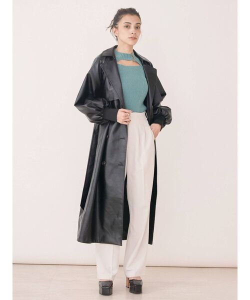 EVRIS（エヴリス）の「フロントオープンボトルネックニットトップス（ニット/セーター・レディース・オレンジ/ブルー/ブラック・FREE）」の15枚目の写真