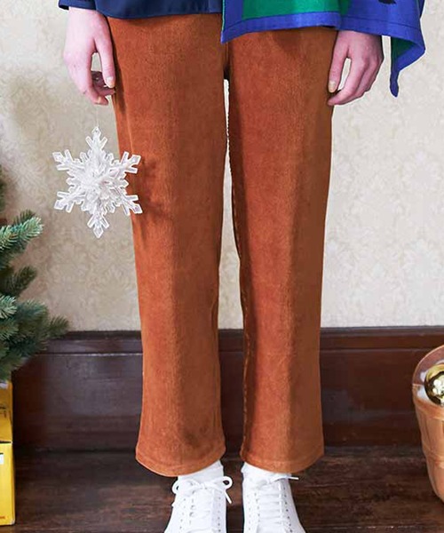 シロップ.(シロップ.)の「ストレッチベロア素材のすっきりパンツ(その他パンツ・レディース・オレンジ系その他/ブルーグリーン・SMALL/MEDIUM/LARGE/X-LARGE/XX-LARGE)」の2枚目の写真