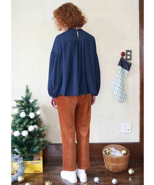 シロップ.(シロップ.)の「ストレッチベロア素材のすっきりパンツ(その他パンツ・レディース・オレンジ系その他/ブルーグリーン・SMALL/MEDIUM/LARGE/X-LARGE/XX-LARGE)」の5枚目の写真