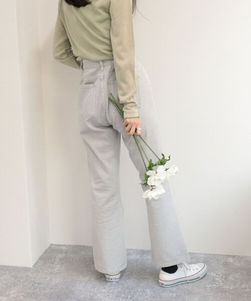 fredy repit（フレディレピ）の「セミフレア デニムパンツ（セットアップ可能）（デニムパンツ・レディース・ネイビー/ピンク/ライトグレー・38/36）」の8枚目の写真