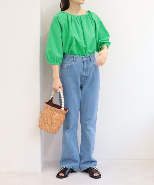 fredy repit（フレディレピ）の「セミフレア デニムパンツ（セットアップ可能）（デニムパンツ・レディース・ネイビー/ピンク/ライトグレー・38/36）」の11枚目の写真