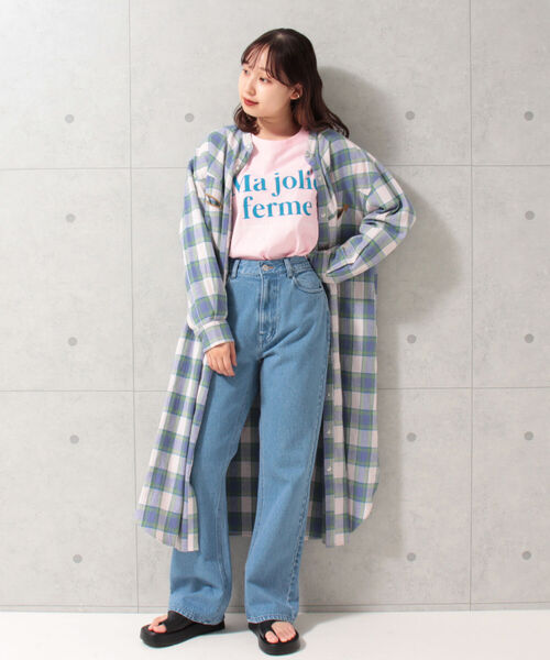 fredy repit（フレディレピ）の「セミフレア デニムパンツ（セットアップ可能）（デニムパンツ・レディース・ネイビー/ピンク/ライトグレー・38/36）」の12枚目の写真