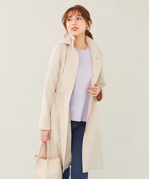 anysisL 2WAY】 フーデットロング アウター新品タグ付ライトグレー4 any SiS（エニィスィス）の「【2WAY】フーデットロング アウター