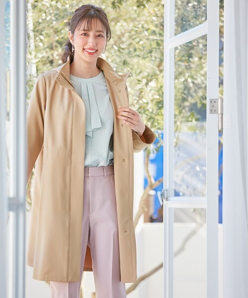 anysisL 2WAY】 フーデットロング アウター新品タグ付ライトグレー4 any SiS（エニィスィス）の「【2WAY】フーデットロング アウター