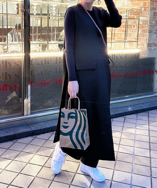 StyleSea(スタイルシー)の「ロングトレンチジレ(ベスト・レディース・ブラック/ベージュ/アイボリー/ライトカーキ/ベージュ系/ブラック系/ホワイト系・MEDIUM)」の9枚目の写真