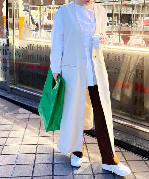 StyleSea(スタイルシー)の「ロングトレンチジレ(ベスト・レディース・ブラック/ベージュ/アイボリー/ライトカーキ/ベージュ系/ブラック系/ホワイト系・MEDIUM)」の15枚目の写真