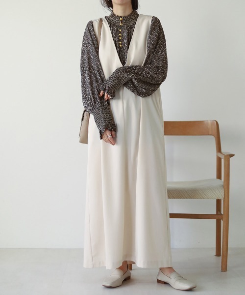 Bab（バブ）の「前後2WAY花柄シャーリングブラウス（シャツ/ブラウス・レディース・ライトブルー/ブラック/ベージュ・M）」の22枚目の写真