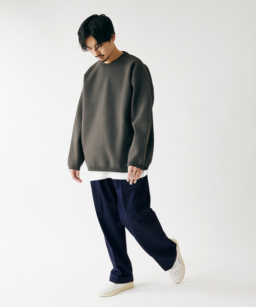 JOURNAL STANDARD(ジャーナルスタンダード)の「【ニット+ロンTの2点セット】ダブルフェイス クルーネックレイヤー(ニット/セーター・メンズ・ブラック/ベージュ/イエロー/オレンジ/ライトオリーブ・MEDIUM/LARGE)」の17枚目の写真