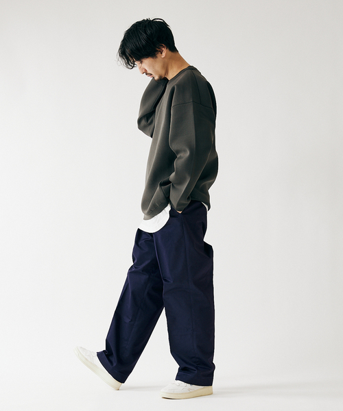 JOURNAL STANDARD(ジャーナルスタンダード)の「【ニット+ロンTの2点セット】ダブルフェイス クルーネックレイヤー(ニット/セーター・メンズ・ブラック/ベージュ/イエロー/オレンジ/ライトオリーブ・MEDIUM/LARGE)」の18枚目の写真