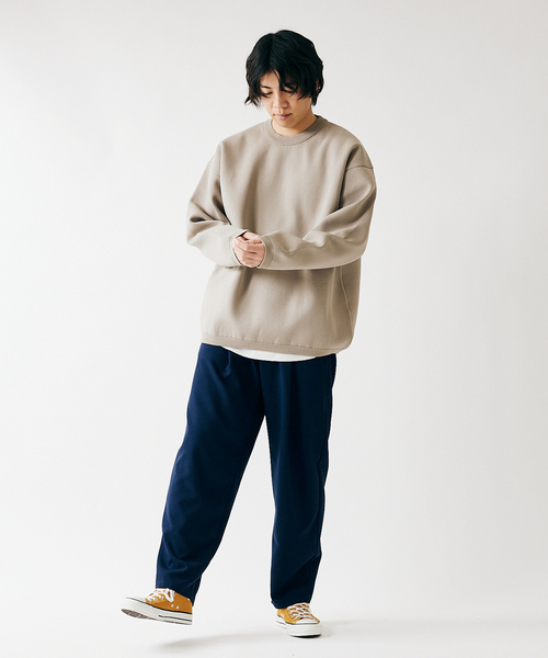 JOURNAL STANDARD(ジャーナルスタンダード)の「【ニット+ロンTの2点セット】ダブルフェイス クルーネックレイヤー(ニット/セーター・メンズ・ブラック/ベージュ/イエロー/オレンジ/ライトオリーブ・MEDIUM/LARGE)」の22枚目の写真