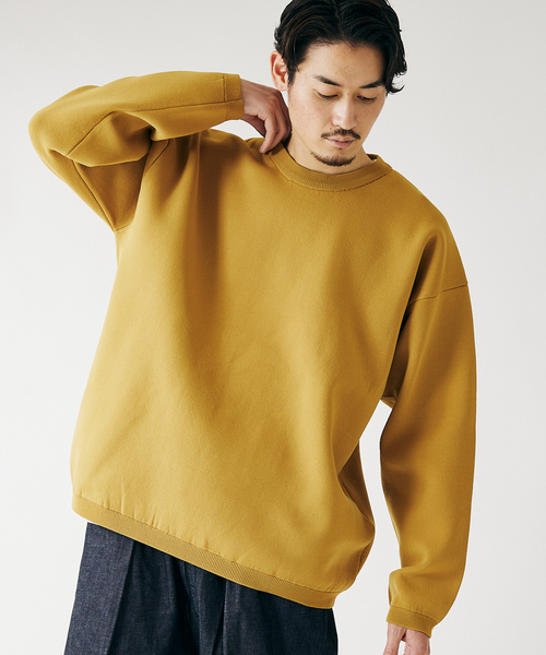 JOURNAL STANDARD(ジャーナルスタンダード)の「【ニット+ロンTの2点セット】ダブルフェイス クルーネックレイヤー(ニット/セーター・メンズ・ブラック/ベージュ/イエロー/オレンジ/ライトオリーブ・MEDIUM/LARGE)」の6枚目の写真
