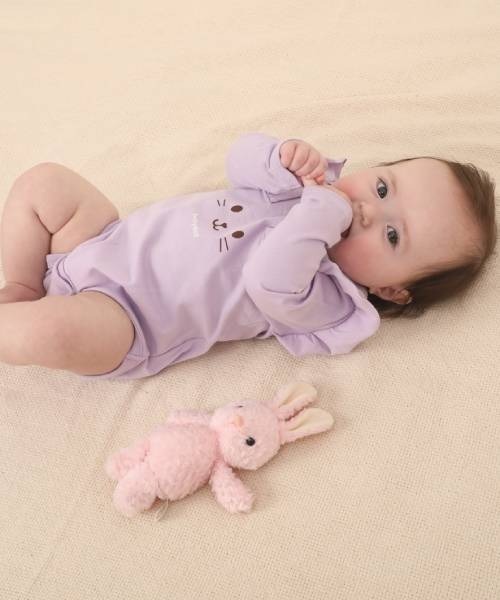 BABYDOLL(ベビードール)の「アニマルボディスーツ 6267B(肌着・キッズ・パープル/オフホワイト・80cm/70cm)」の7枚目の写真