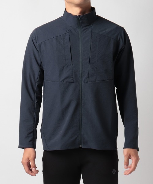 DESCENTE(デサント)の「【デサントアスレチック】ドッドエアースタンドカラージャケット / DOTAIR STAND COLLAR JACKET ストレッチ 高通気 ランニング トレーニング(その他トップス・メンズ・ホワイト/ネイビー/カーキ・SMALL/MEDIUM/LARGE/X-LARGE)」の3枚目の写真