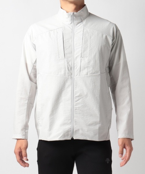 DESCENTE(デサント)の「【デサントアスレチック】ドッドエアースタンドカラージャケット / DOTAIR STAND COLLAR JACKET ストレッチ 高通気 ランニング トレーニング(その他トップス・メンズ・ホワイト/ネイビー/カーキ・SMALL/MEDIUM/LARGE/X-LARGE)」の2枚目の写真