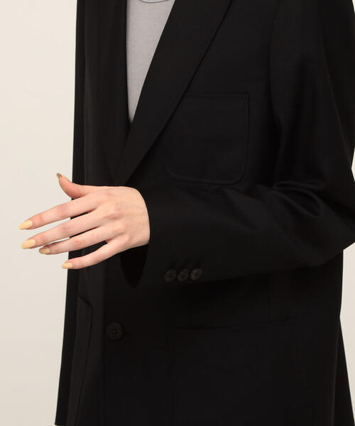 EDITION（エディション）の「Super110's WOOL TWILL ウールツイル テーラードジャケット（その他アウター・レディース・ブラック・36/34）」の11枚目の写真