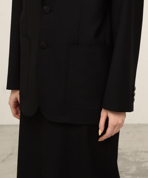 EDITION（エディション）の「Super110's WOOL TWILL ウールツイル テーラードジャケット（その他アウター・レディース・ブラック・36/34）」の7枚目の写真