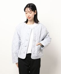 ehka sopo | 2WAYキルトジャケット（袖脱着可能）(ノーカラージャケット)