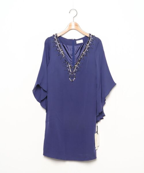 ブランド古着 ビジュー7分袖ワンピース ワンピース Grace Continental グレースコンチネンタル のファッション通販 Zozoused