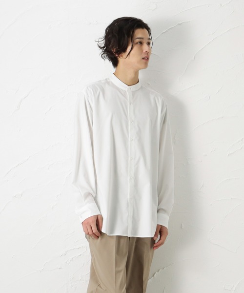 SOLOTEX(R)使用 ストレッチ バンドカラーシャツ（シャツ/ブラウス