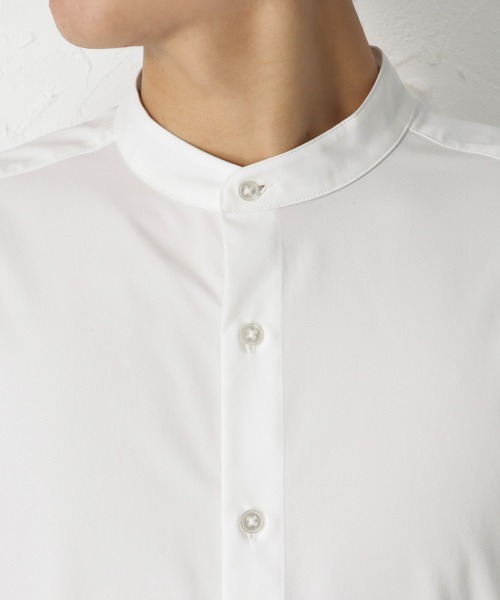 SOLOTEX(R)使用 ストレッチ バンドカラーシャツ（シャツ/ブラウス