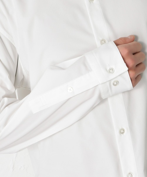 SOLOTEX(R)使用 ストレッチ バンドカラーシャツ（シャツ/ブラウス