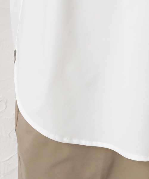 NAVY(ネイビー)の「SOLOTEX(R)使用 ストレッチ バンドカラーシャツ(シャツ/ブラウス・メンズ・ネイビー/ホワイト・M/L/XL/S)」の13枚目の写真