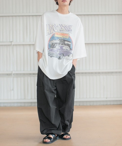 PBLIM（ページボーイリム）の「PAGEBOYLIM/レトロアメリカンルーズT（Tシャツ/カットソー・レディース・チャコールグレー/ライトブルー/オフホワイト・MEDIUM/LARGE）」の13枚目の写真