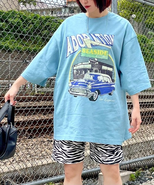 PBLIM（ページボーイリム）の「PAGEBOYLIM/レトロアメリカンルーズT（Tシャツ/カットソー・レディース・チャコールグレー/ライトブルー/オフホワイト・MEDIUM/LARGE）」の17枚目の写真