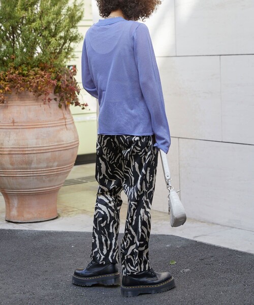 PUBLUX(パブリュクス)の「【PUBLUX/パブリュクス】 アニマル柄プリントパンツ(その他パンツ・レディース・オレンジ系その他/ゼブラ・フリ-)」の5枚目の写真