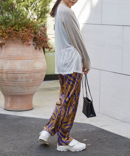 PUBLUX(パブリュクス)の「【PUBLUX/パブリュクス】 アニマル柄プリントパンツ(その他パンツ・レディース・オレンジ系その他/ゼブラ・フリ-)」の10枚目の写真
