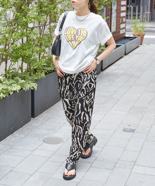 PUBLUX(パブリュクス)の「【PUBLUX/パブリュクス】 アニマル柄プリントパンツ(その他パンツ・レディース・オレンジ系その他/ゼブラ・フリ-)」の19枚目の写真