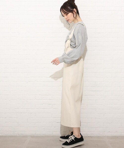 Cutie Blonde（キューティーブロンド）の「◆【S-M】カツラギ吊りサス付きスカート（スカート・レディース・カーキ/アイボリー/レッド系1・01/02）」の5枚目の写真