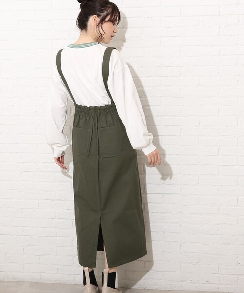 Cutie Blonde（キューティーブロンド）の「◆【S-M】カツラギ吊りサス付きスカート（スカート・レディース・カーキ/アイボリー/レッド系1・01/02）」の18枚目の写真