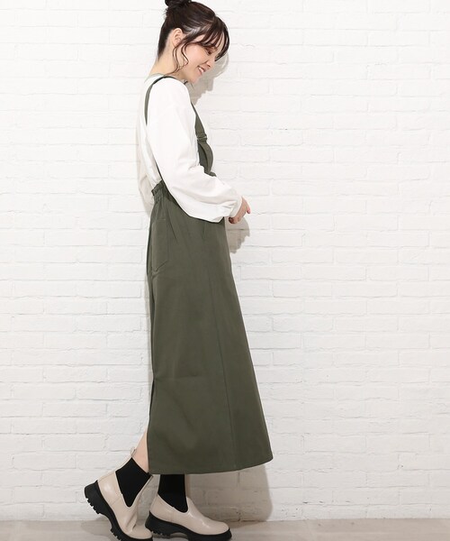 Cutie Blonde（キューティーブロンド）の「◆【S-M】カツラギ吊りサス付きスカート（スカート・レディース・カーキ/アイボリー/レッド系1・01/02）」の19枚目の写真