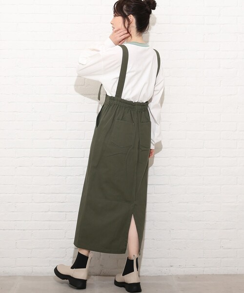 Cutie Blonde（キューティーブロンド）の「◆【S-M】カツラギ吊りサス付きスカート（スカート・レディース・カーキ/アイボリー/レッド系1・01/02）」の20枚目の写真