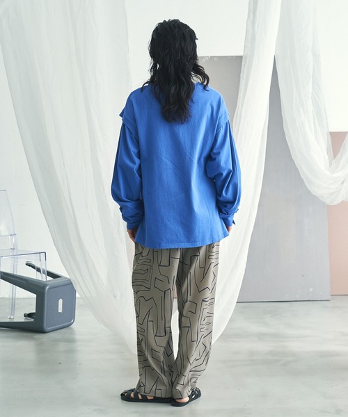 VACANCY(ヴァカンシー)の「2WAYスリーブTシャツ(Tシャツ/カットソー・レディース・オレンジ/ブルー/ホワイト/ブラック・FREE)」の14枚目の写真