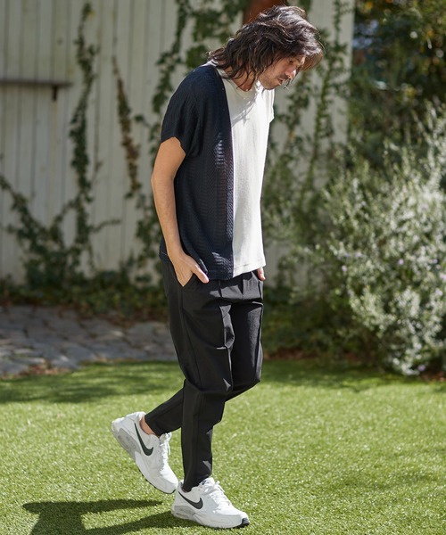 CAMBIO（カンビオ）の「mn2543-編地切替ニットT（ニット/セーター・メンズ・グレー/ホワイト/ブラック/ネイビー・L/S/M）」の16枚目の写真