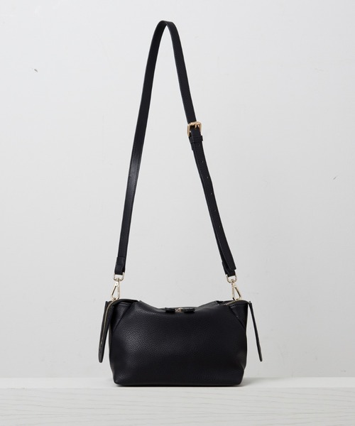 LOWELL things（ロウェル　シングス）の「Coline/ソフトミニショルダー２WAY BAG（ショルダーバッグ・レディース・ブラック/オフホワイト/オレンジ・フリー）」の3枚目の写真