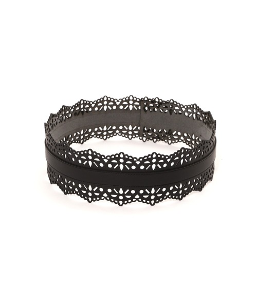 JILL STUART（ジルスチュアート）の「◆レーシーベルト（ベルト・レディース・ベージュ/ブラック・ﾌﾘ-）」の4枚目の写真