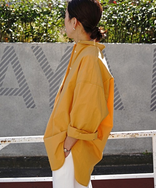 Toironier(トワロニエ)の「Toironier(トワロニエ ) オーバーシャツ(シャツ/ブラウス・レディース・オレンジ/ホワイト・FREE)」の14枚目の写真