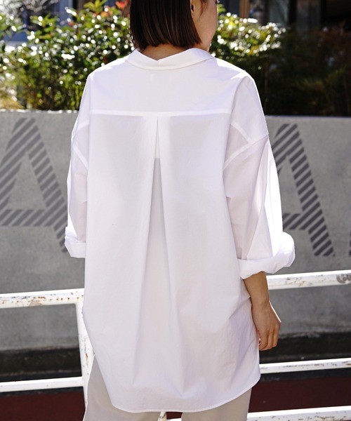 Toironier(トワロニエ)の「Toironier(トワロニエ ) オーバーシャツ(シャツ/ブラウス・レディース・オレンジ/ホワイト・FREE)」の7枚目の写真