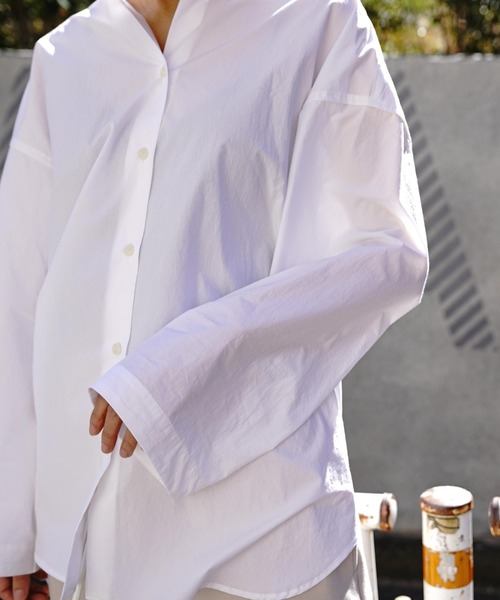 Toironier(トワロニエ)の「Toironier(トワロニエ ) オーバーシャツ(シャツ/ブラウス・レディース・オレンジ/ホワイト・FREE)」の8枚目の写真