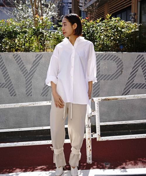 Toironier(トワロニエ)の「Toironier(トワロニエ ) オーバーシャツ(シャツ/ブラウス・レディース・オレンジ/ホワイト・FREE)」の12枚目の写真