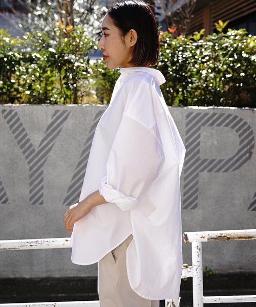 Toironier(トワロニエ)の「Toironier(トワロニエ ) オーバーシャツ(シャツ/ブラウス・レディース・オレンジ/ホワイト・FREE)」の6枚目の写真