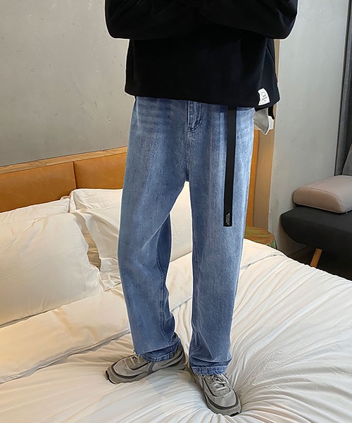INTERPLAY(インタープレイ)の「【INTERPLAY】ワイドテーパード5Pデニムパンツ(デニムパンツ・メンズ・ネイビー・SMALL/LARGE/MEDIUM)」の2枚目の写真