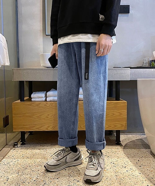 INTERPLAY(インタープレイ)の「【INTERPLAY】ワイドテーパード5Pデニムパンツ(デニムパンツ・メンズ・ネイビー・SMALL/LARGE/MEDIUM)」の3枚目の写真