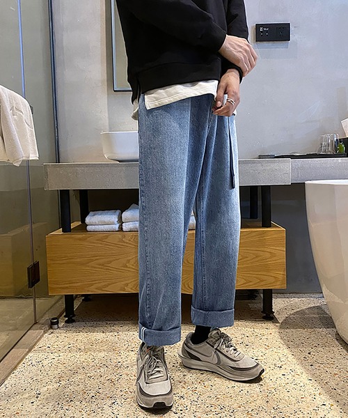 INTERPLAY(インタープレイ)の「【INTERPLAY】ワイドテーパード5Pデニムパンツ(デニムパンツ・メンズ・ネイビー・SMALL/LARGE/MEDIUM)」の7枚目の写真