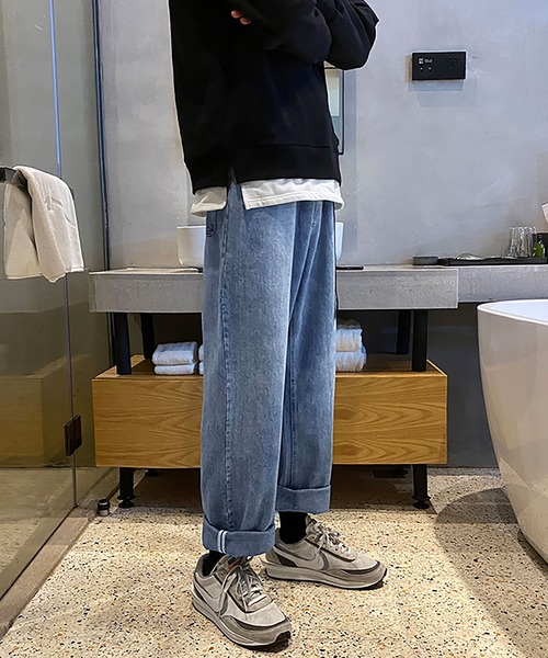 INTERPLAY(インタープレイ)の「【INTERPLAY】ワイドテーパード5Pデニムパンツ(デニムパンツ・メンズ・ネイビー・SMALL/LARGE/MEDIUM)」の8枚目の写真
